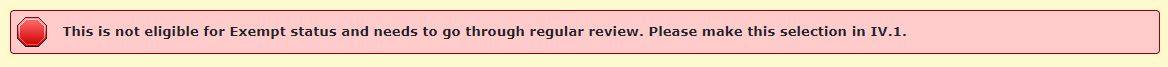 not eligible for exempt status