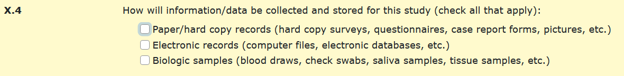 Screen shot of HawkIRB section ten point four.