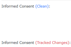 Informed Consent Attachments clean and tracked category