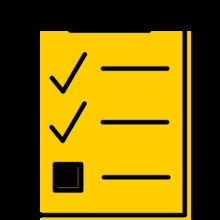 Checklist Yellow Black